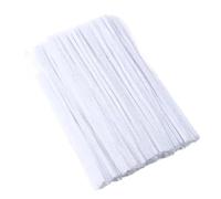 Pipe Cleaners Colorful Chenille Stems Pipe Cleaners Plush Tinsel Stem Wired Sticks Twist Stick Hair Strip DIY Craft(White,500PCS)