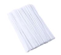 Pipe Cleaners Colorful Chenille Stems Pipe Cleaners Plush Tinsel Stem Wired Sticks Twist Stick Hair Strip DIY Craft Educational Toys Wholesale(White,500PCS)