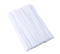 Pipe Cleaners DIY Plush Chenille Sticks Stem Pipe Cleaners Tinsel Stems Wired Educational Craft Supplies Toys(White,500PCS)