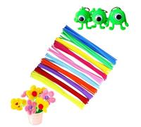 Pipe Cleaners for Craft,100PCS 30cm x 6mm Long Flexible Pipecleaners in Assorted Colours,Chenille Stems Pipe Cleaners Craft Supplies for DIY Arts & Crafts Project Decorations (Bright Color Mixed)