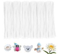 Pipe Cleaners for Craft,6mm 200PCS White Long Craft Pipes Cleaner,High Density Chenille Stem for DIY,Wire Flexible Pipe Cleaners Sticks for Beginners DIY,Suitable for Handmade,Holiday Decorations