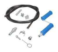 Pipe Cleaning Spiral Tool, 6 Cutting Heads for Effective Unclogging, Flexible for Complex Drainage Systems (B)