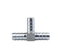Pipe Connections, Barb Pipe Fitting 3 Way T/Y Type Connector for 6mm 10mm 15mm 20mm 25mm Hose Stainless Steel Pagoda Water Tube Fittings(White,6mm Barb)