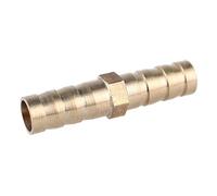 Pipe Connections, Brass Barb Pipe Fitting 3 4 Way T Y Straight Elbow Hose 6 8 10 12 14 16 19mm Copper Barbed Connector Joint Coupler(Straight,10mm Barb)