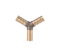 Pipe Connections, Brass Barb Pipe Fitting 3 4 Way T Y Straight Elbow Hose 6 8 10 12 14 16 19mm Copper Barbed Connector Joint Coupler(Y 3 Way,14mm Barb)