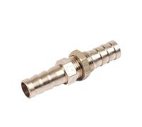 Pipe Connections, Brass Barb Pipe Fitting Straight Elbow T Y X Shape 2 3 4 Way Connector for 6mm to 19mm 8mm 16mm Copper Water Tube(Straight with Screw,8mm Barb)