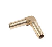 Pipe Connections, Brass Barb Pipe Fitting Straight Elbow T Y X Shape 2 3 4 Way Connector for 6mm to 19mm 8mm 16mm Copper Water Tube(Elbow 2 Way,6mm Barb)