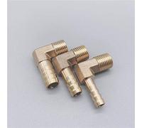 Pipe Connector 10pcs Brass Hose Fitting Elbow 6mm 8mm 10mm 12mm 16mm to 1/4 1/8 1/2 3/8" BSP Male Thread Barbed Coupling Connector Joint (Size : 8mm, Thread Specification : 38)