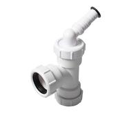 Pipe Connector 40mm PVC Pipe Adapter with Horns 20mm Bath Waste Pipe Joiner Waste Compression Fittings for Bath, Kitchen Sink, Shower Tray