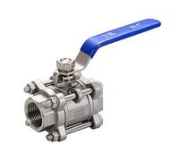 Pipe Connector Full Port Ball Valve Thread Type Stainless Steel 304 BSPT 1/4" 3/8" 1/2" 3/4" 1" 1-1/4" 2 Piece (Specification : DN50)