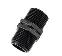 Pipe connectors, 1PC 1/2" 3/4" 1" 1.5" 2" 2.5 Inch BSP Male Thread Hex Nipple Union PVC Pipe Fitting Coupler Adapter Water Connector(Type 6)