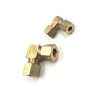 Pipe ConnectorsFit 6mm 8m 9.52mm 10mm 12mm OD Tube 90 Degree Elbow Connector Coupler Compression Union Brass Fitting Home Garden