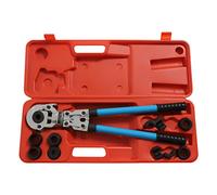 Pipe Crimper Plumbing Copper Fittings Crimping Tools Manual Tool Hydraulic Plier Professional Pliers Set Press for C-Steel and Stainless Steel Pipes Cable Lugs Set Lug TH16-32mm V12-28mm 9X Jaws