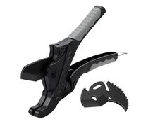 Pipe Cutter 32-75MM Pipe Scissors SK5 Material Ratchet PVC/PU/PP/PE Hose Pipe Cutter Scissors Hand Tools Repair Tools Safe Efficient(42mm Blade)