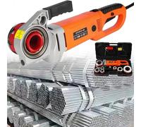 Pipe Cutters and Threading Machine Set for Iron and Plastic Pipes, Portable Cutting Clamp for Industrial Use, Heavy-Duty Threader with Adjustable Features
