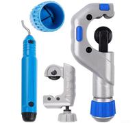 Pipe Cutting Tool 5-50mm Range with Deburrer | Includes deburring reamer, chamfering tool, clean edge finish, removes burrs instantly, complete kit