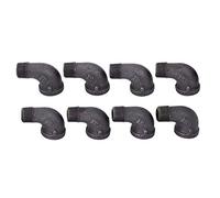 PIPE DÉCOR 1/2 Inch 90 Degree Street Elbow Industrial Cast Iron Pipe Fitting 8 Pack - Fits Half Inch Pipes