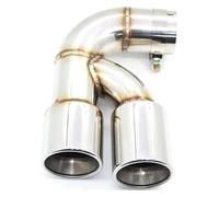 pipe diesel gas vent hose For B&MW For F20 For 118i For 120i For 116i 1 Series PCS Dual Exhaust Tip Stainless Steel Twin Pipe Muffler Tailpipe Nozzle(118i Silver)