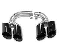 pipe diesel gas vent hose For P&orsche For Cayenne 9Y0 2018-2024 Car End Pipes Upgra Quad Sport Tailpipe Exhaust Pipe Muffler(Hybrid-Black)