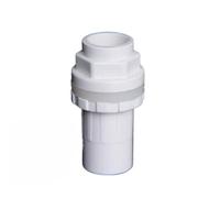 Pipe Drainage Joint Aquarium Straight Drainage Connector Water Overflow Bottom Joint, 20~50mm Inlet Outlet Joints for Garden 1pc(White,50mm)