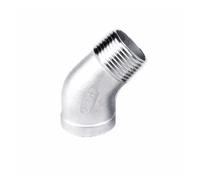 Pipe Elbow Threaded Elbow 1PCS 1/4" 3/8" 1/2" 3/4" 1" 1"-1/4" Female X Male Thread Street Elbow 45 Degree Angled SS 304 Stainless Steel Pipe Fitting Connectors(F F,Elbow_DN20)