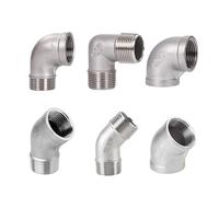 Pipe Elbow Threaded Elbow 1PCS BSPT Stainless Steel SS304 Female X Male Fuel Street 90 Elbow Threaded Pipe Fittings for Water Gas Oil