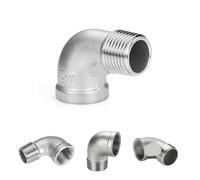 Pipe Elbow Threaded Elbow 1PCS Elbow 90/45 Degree Angled F/F Stainless Steel SS304 Female Male Threaded Pipe Fittings Reducer Plumbing Connection