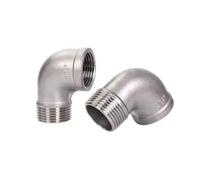 Pipe Elbow Threaded Elbow 1PCS Female X Male Thread Street Elbow 90 Degree Angled SS 304 Stainless Steel Pipe Fitting Connectors