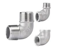 Pipe Elbow Threaded Elbow Stainless Steel SS304 Female X Male Fuel Street 90 Elbow Threaded Pipe Fittings for Water Gas Oil