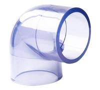 Pipe Fitting 1.6'' Inner Diameter 90-Degree Elbow Clear PVC Pipe Fitting Unplasticized PVC Glue Bonding for Leak-Proof Plumbing