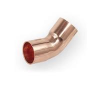 Pipe Fitting Bow Elbow Copper Solder Female x Female 18mm Diameter 45deg Angle