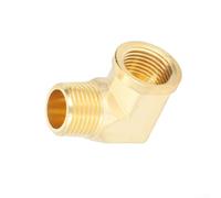 Pipe Fitting Brass Elbow 90 Degree Connector Coupler with Thread Options 8NPT 4NPT 3/8NPT 2NPT for Various Plumbing Applications (B)