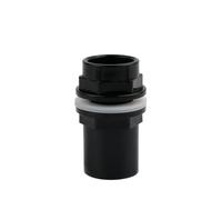 Pipe Fitting Joint 1pc Black PVC Overflow Joints for Aquarium 20 25 32 40 50mm, Water Inlet Outlet Supply Pipe Drain Fittings(White,40mm)