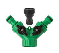 Pipe Fitting, Knob-Controlled Precision, 10x10x4cm, Garden Hose Splitter, Y-Shaped Water Faucet Connector, Leak-Resistant, Versatile Use, for Cleaning
