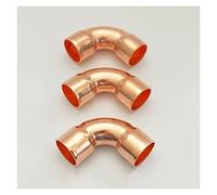 Pipe Fittings 1/2" 3/4" 1" 12.7 16 19 22 25.4 28.6mm Inner Diameter 99.9% Copper End Feeding Long Radius 90 Degree Elbow Joint for Air Conditioner (Color : ID 22mm Wall 1.5mm) Plumbing Fittings