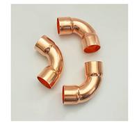 Pipe Fittings 1/2" 3/4" 1" 12.7 16 19 22 25.4 28.6mm Inner Diameter 99.9% Copper End Feeding Long Radius 90 Degree Elbow Joint for Air Conditioner (Color : ID 32mm Wall 1.5mm) Brass Hose