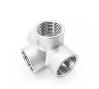 Pipe Fittings 1/4" 3/8" 1/2" 3/4" 1" 1-1/4" 1-1/2" 2" BSPT Female 3 4 5 Ways Corner Cross 304 Stainless Steel Pipe Fitting Connector Water Gas(4 Ways,3l8 BSP)