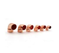 Pipe Fittings 28.6 32 35 38 42mm Inner Diameter 99.9% Copper End Feed Solder 90 Degree Elbow Installation Joint for Air Conditioning (Color : ID .6mm Wall 1.2mm)