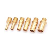 Pipe Fittings 5PCS Metric Male Thread Brass Fitting Coupler Connector Adapter 2.5mm - 10mm OD Hose Barb M3 M4 M5 M6 M8(M5 to 2.5mm)