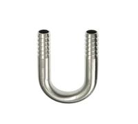 Pipe Fittings 6 8 10 12 13 14 15 16 20 25 32 40 50 Mm Hose Barb Elbow Corss Tee U Y Shape 2 3 4 Ways Hosetail Splitter 304 Stainless Water Gas(U-Shape,8mm)
