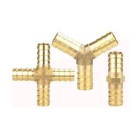 Pipe Fittings Fittings Connector Copper Pagoda Air Fuel Water Tube Brass Barb Pipe Fitting Barbed Coupler Adapter 4mm 5 6 8 10 12(Y-3-way,OD 6 MM)