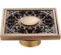 Pipe Fittings Floor Drains Brass Floor Drains Antique Dual Use Shower Floor Drain Bathroom Square Waste Drain Strainer Cover Grate Shower Drain Cover