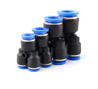 Pipe Fittings Plastic Pneumatic Connector Fitting Connecting PY PW Connect 4 6mm 8mm 10mm 12mm Y Shape 100Pcs(PW 16-12)