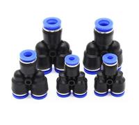 Pipe Fittings Plastic Pneumatic Connector Fitting Quick Push for Air Water Connecting PY PW Connect 4 6mm 8mm 10mm 12mm Y Shape 1/10/100Pcs(PY-8,1pcs)