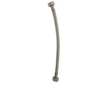 The Bath Plus Pipe Flexi Connector 1/2" x 1/2" Flexible Water Hose Plumbing 40cm in Silver The Bath Plus Silver