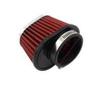 Pipe Flexible Induction Universal Cold Air Intake Filter 51 55 60mm Sport Motorcycle Mushroom Head Washable Reusable High Flow(55mm-Red)