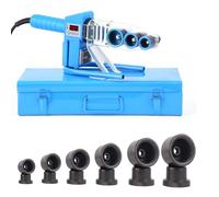 Pipe Fusion Welder, Plastic Pipe Welding Machine with Adjustable Temperature 0-320℃, Double Heat Dissipation, 3/6 Die Heads for Durable Pipe Connections