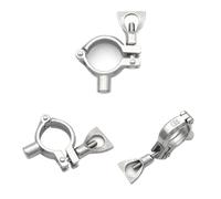 Pipe Holder Bracket Stainless Steel Pipe Holder Clamp Type Clips Support Tube Bracket 1/2" BSP Thread OD19 25 27 34 38 51 63 76 102mm(22MM_SS304)