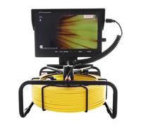 Pipe Inspection Cameras, Drain Camera with Light, Endoscope Camera with 9” HD Screen, 30M Cable, IP68 Waterproof, 12 LED Lights, 1080P DVR Recording