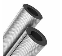 Pipe Insulation, Aluminum Foil Insulation Sheath, Self Seal Pipe Lagging, Antifreeze Waterproof for of Civil Buildings, Heating Pipes, Air Conditioning(T10MM X ID60MM X 1M)